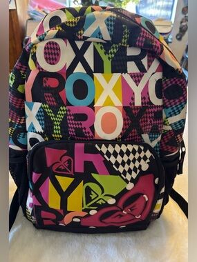 Roxy Vibrant Colorblock Logo Backpack